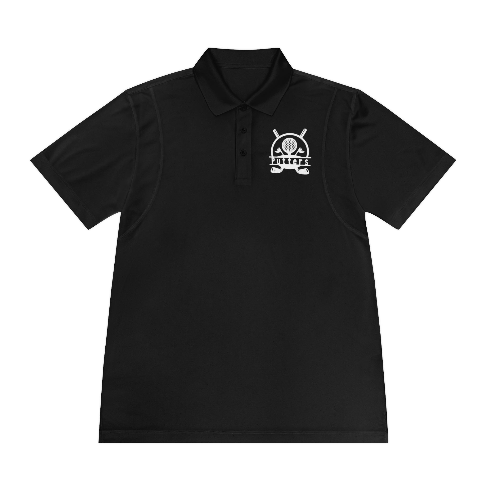 Men's Sport Polo — Small Green Viking Skull Logo Athletic Golf Shirt