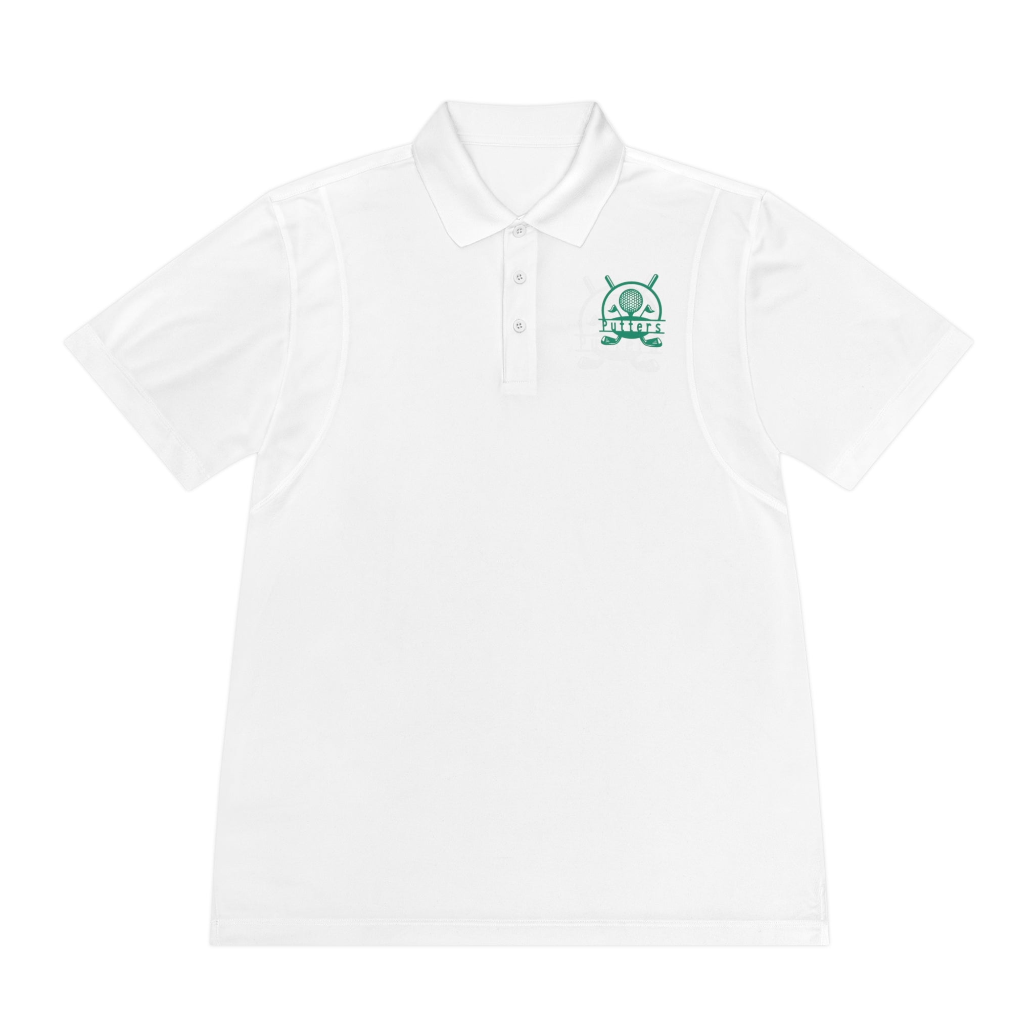 Men's Sport Polo — Small Green Viking Skull Logo Athletic Golf Shirt